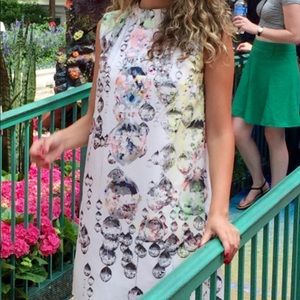 Ted Baker Natural Crystal Droplets Skater Dress